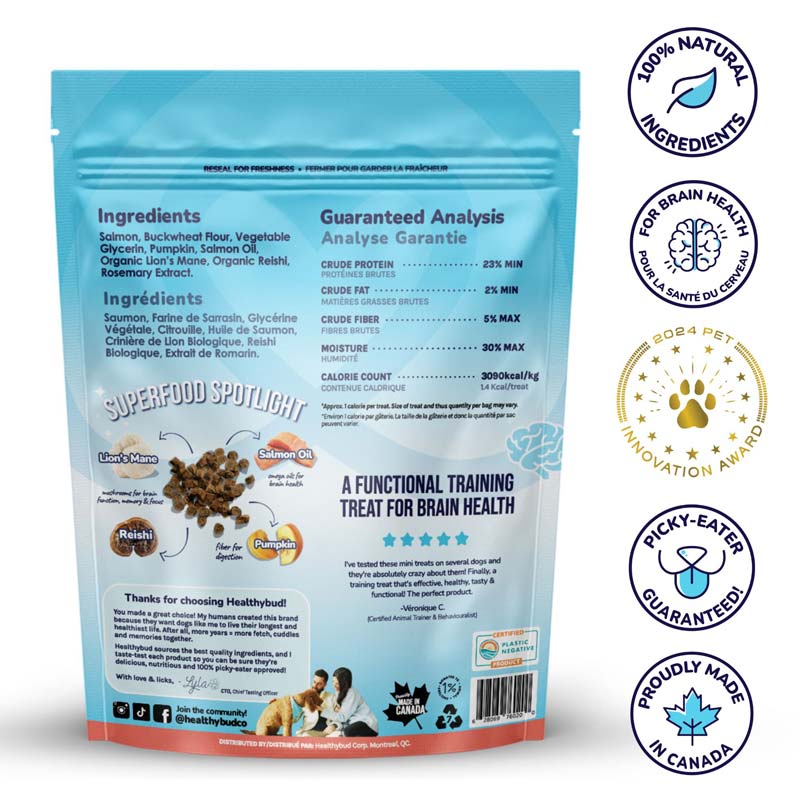 Healthybud Functional Salmon Mini Training Dog Treats (184g) - CreatureLand