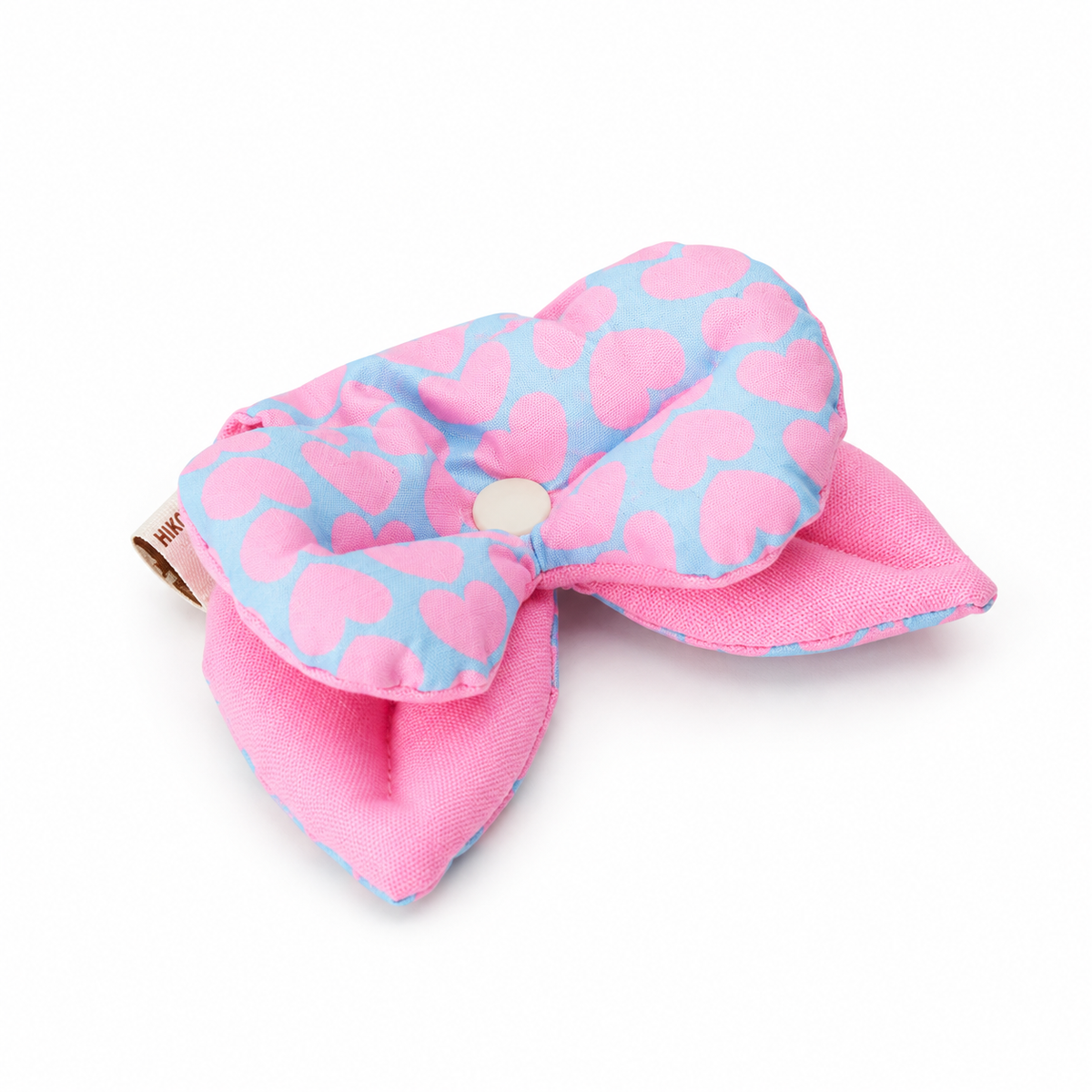 HIKOINU Heart Ribbon pet collar clip in Pink Heart