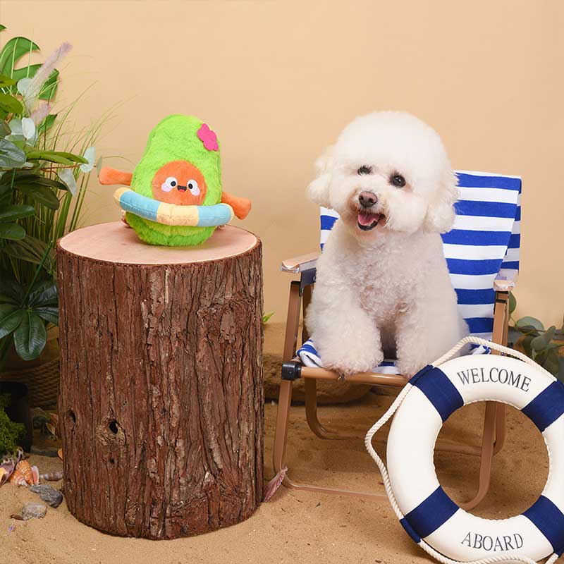 HugSmart Beach Daze - Summer Avocado Squeaker Toy - CreatureLand