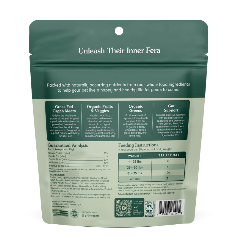 Whole Food Multivitamin Topper For Dogs and Cats