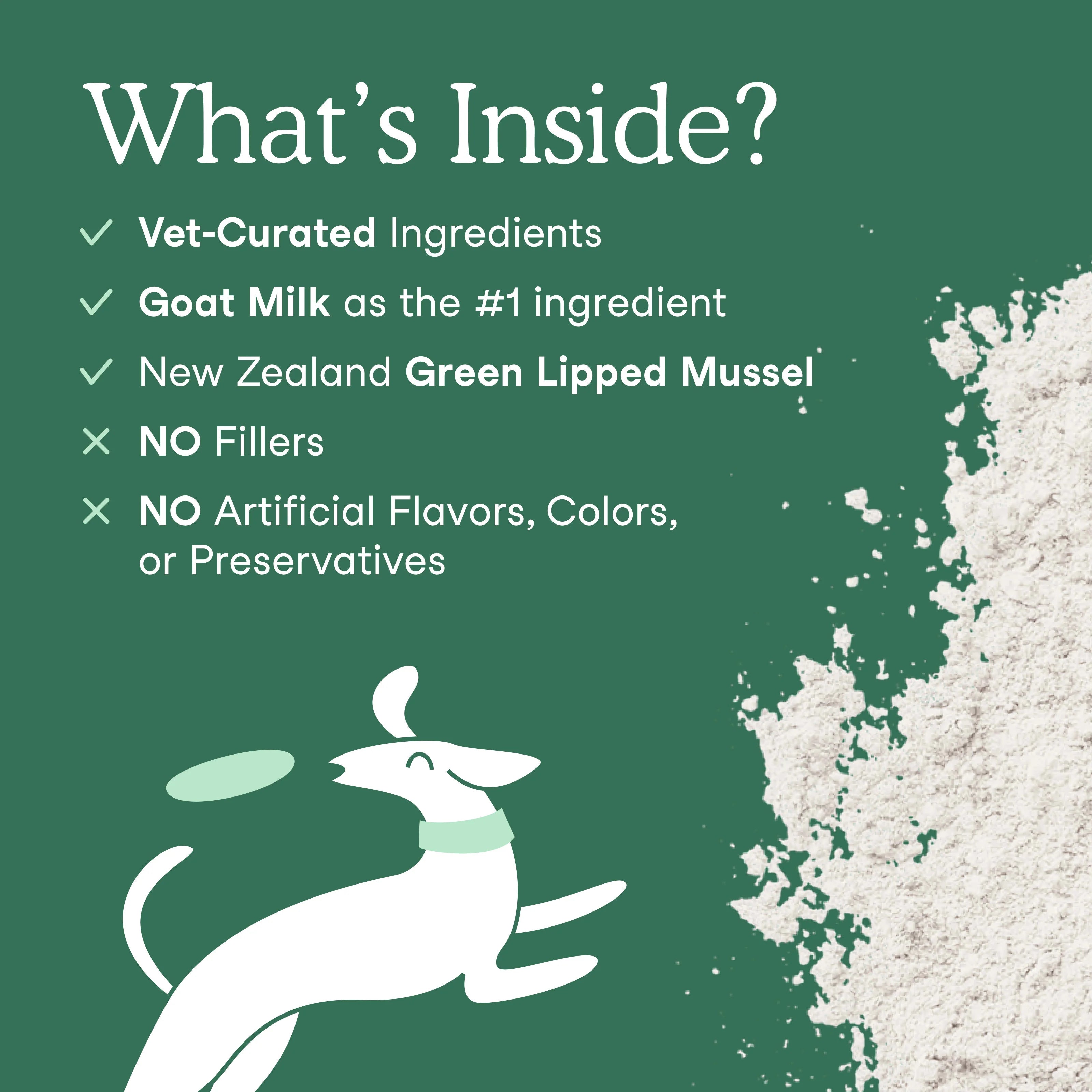 Hip + Joint Milk Topper For Dogs & Cats (180g)