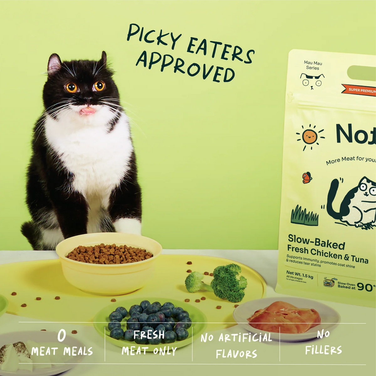 Notti Slow-Baked Grain-Free Fresh Chicken & Tuna Cat Dry Food