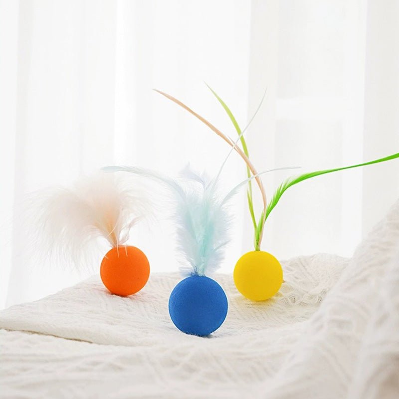 Paws Holic Candy Feather Ball - CreatureLand