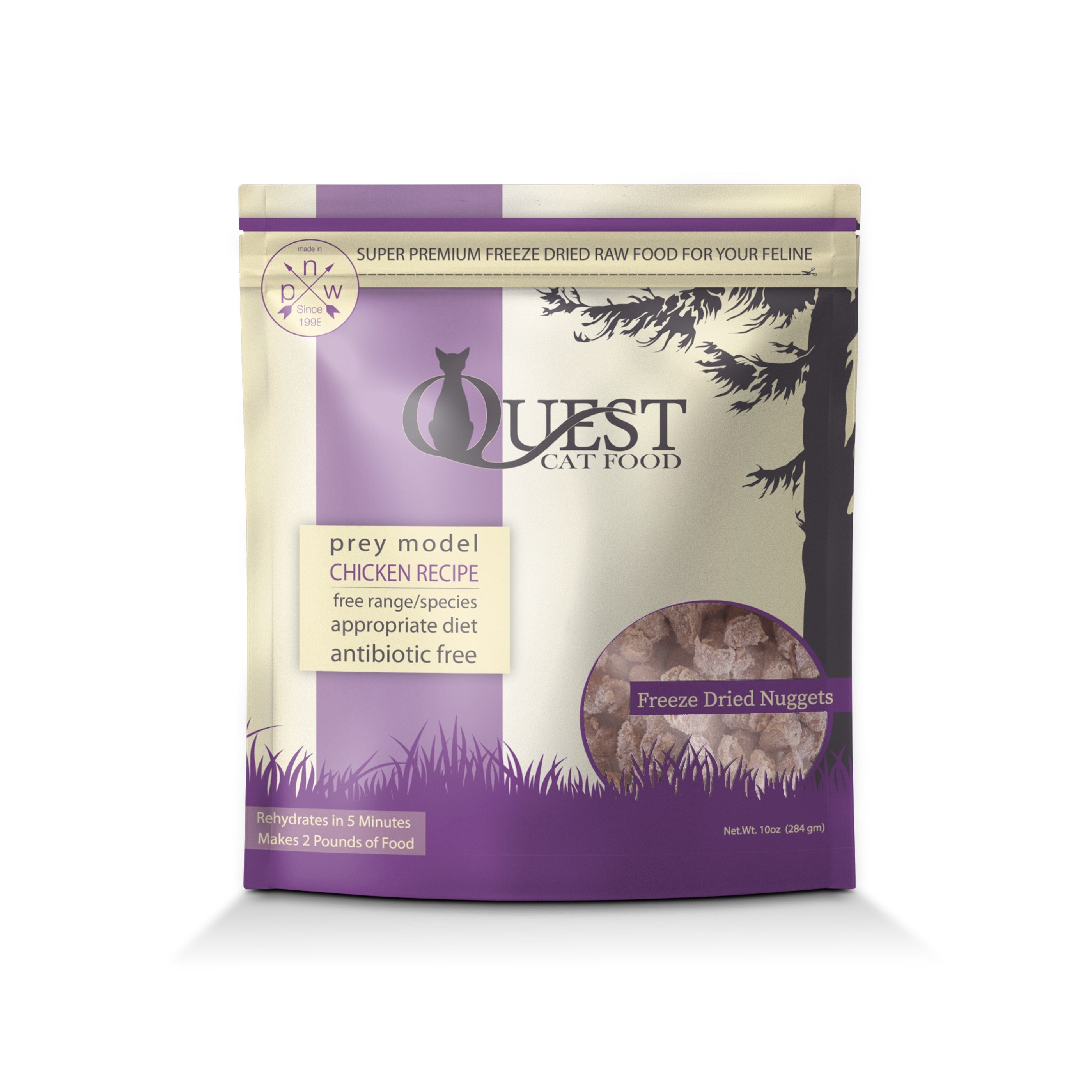 Quest Cat Food Freeze Dried Raw Chicken Diet (10oz) - CreatureLand