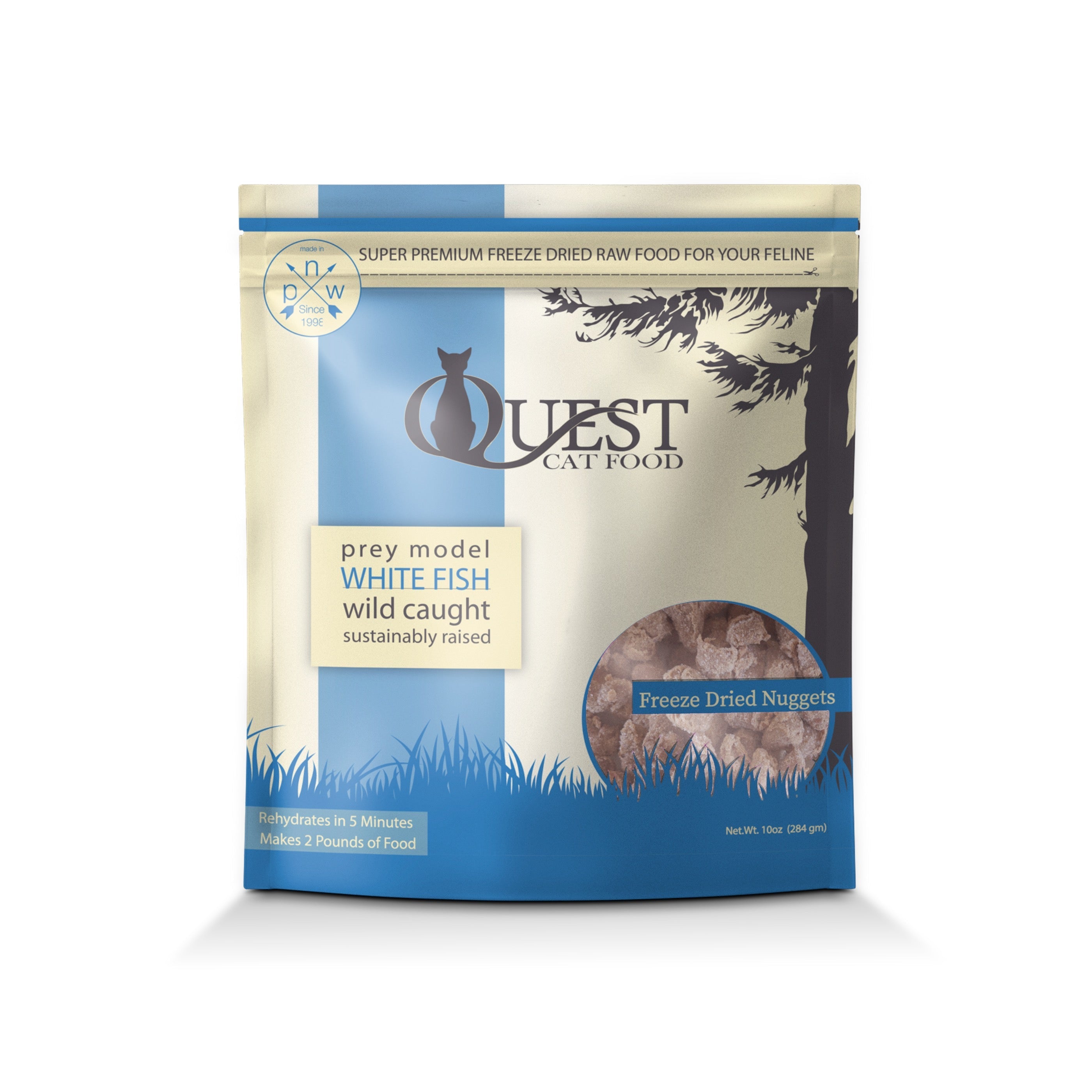 Quest Cat Food Freeze Dried Raw Whitefish Diet (10oz) - CreatureLand