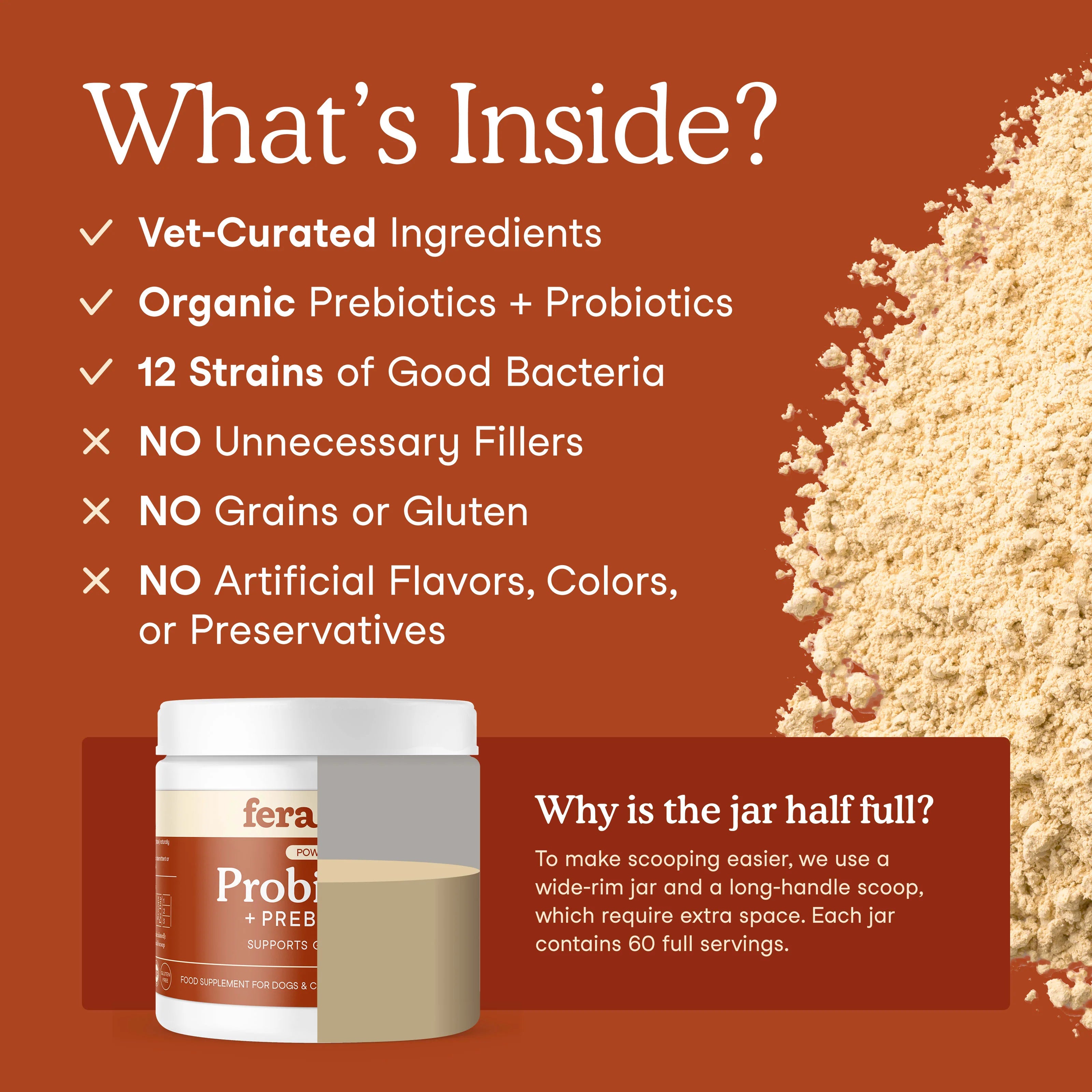 Probiotics + Prebiotics For Dogs and Cats