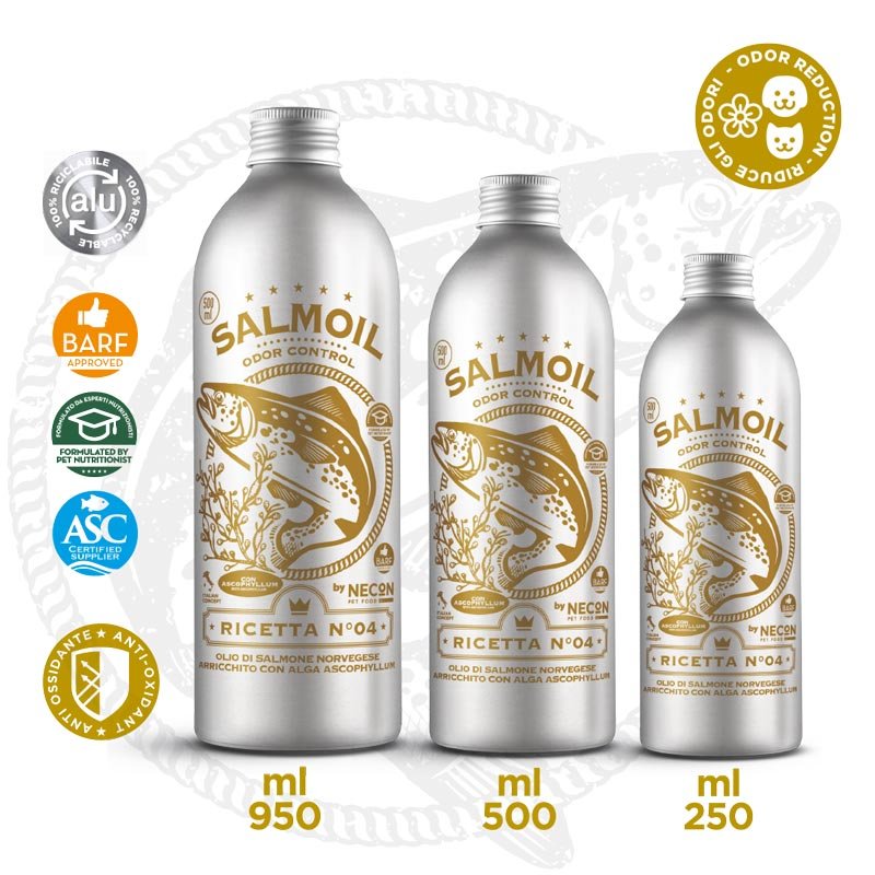 Salmoil Recipe no 4. Odor Control | Fish Oil For Dogs and Cats (3 Sizes) - CreatureLand