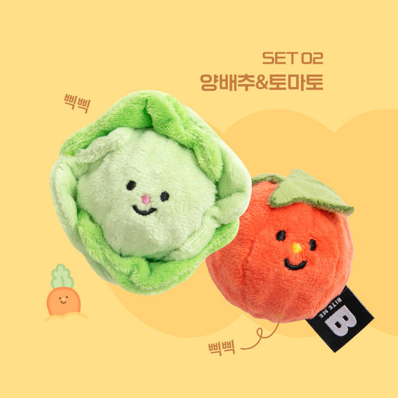 Vegetable Ball Dog Toy (Set of 2)