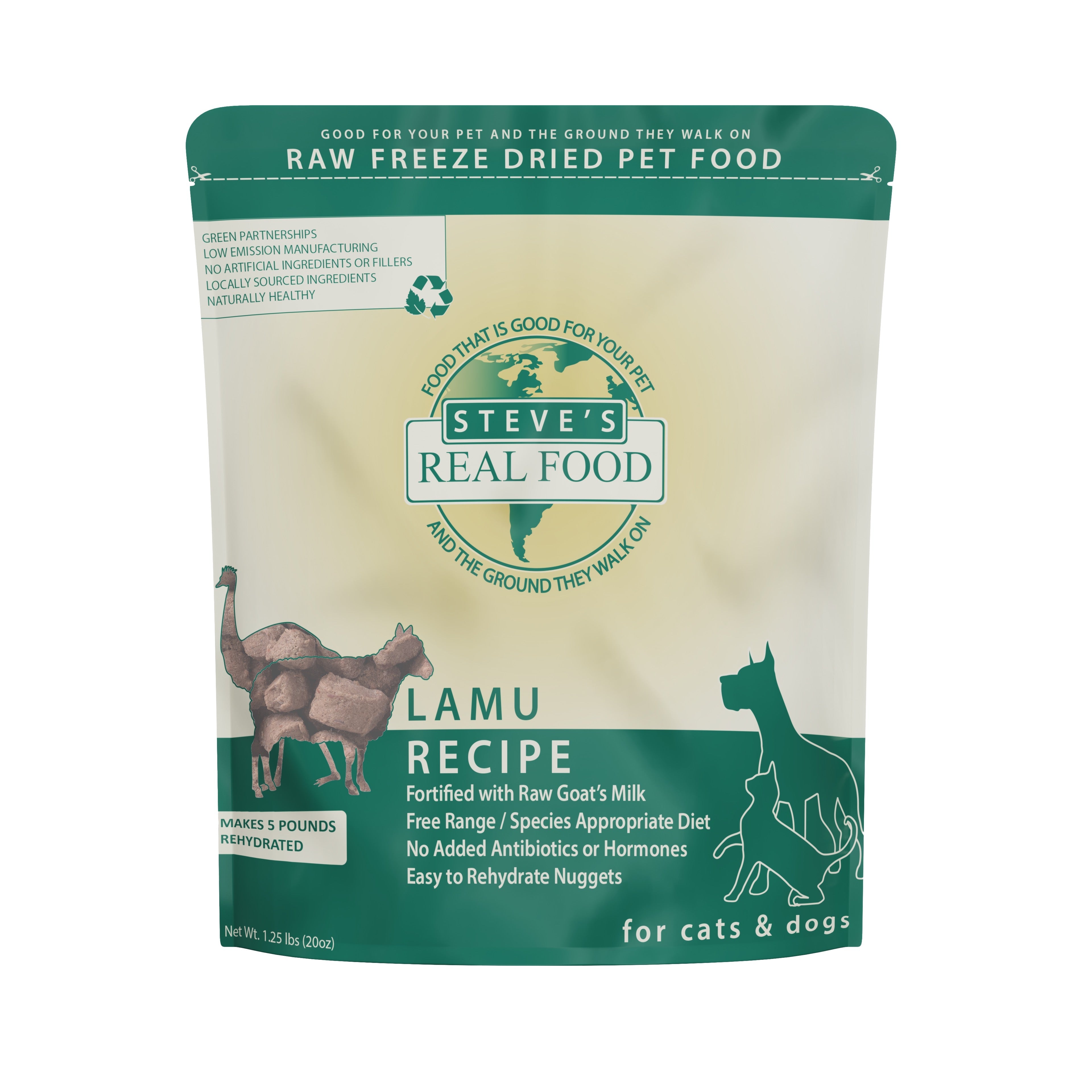 Steve's Real Food Freeze Dried Raw Nuggets | Lamu (20oz) - CreatureLand