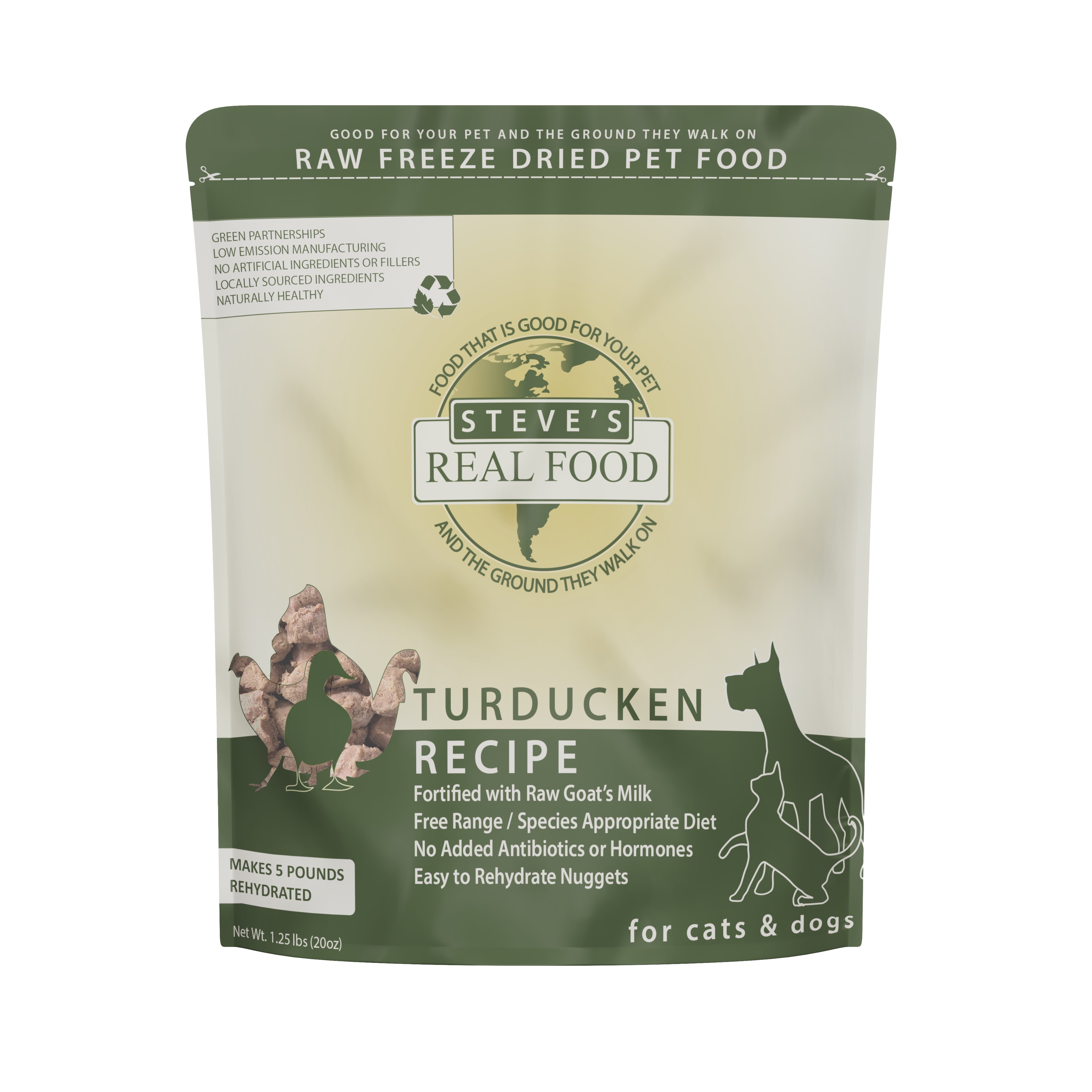 Steve's Real Food Freeze Dried Raw Nuggets | Turducken (20oz) - CreatureLand