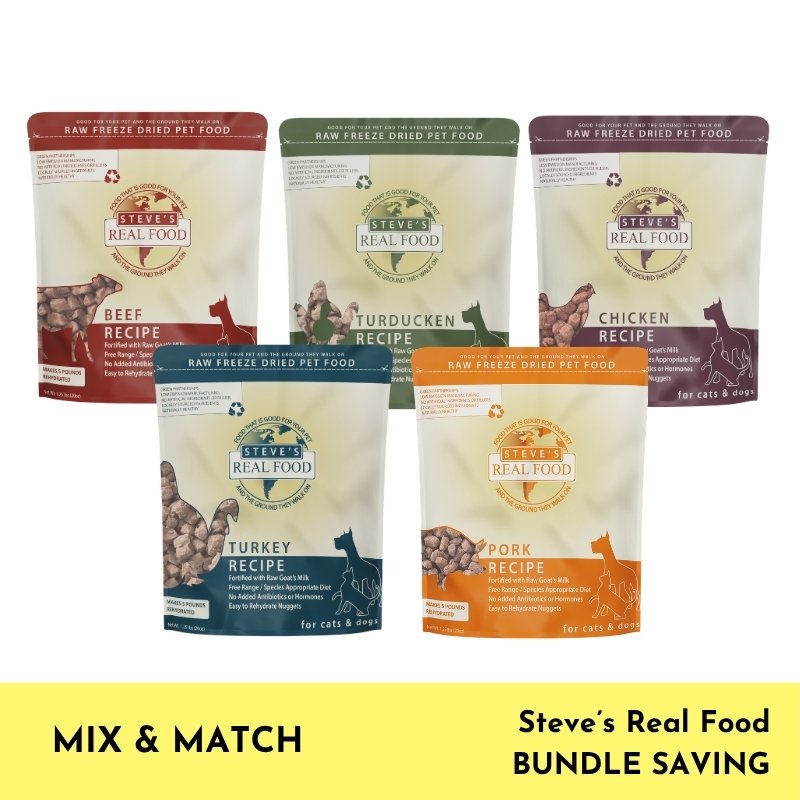 Mix & Match Bundle | Steve's Real Food Freeze Dried Dog & Cat Food