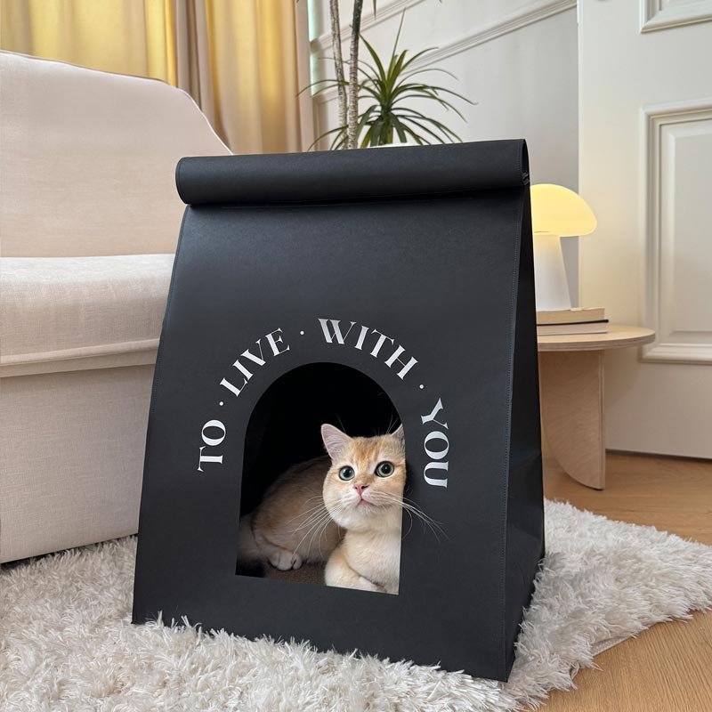 Toocat Kraft Paper Bag Cat Nest (2 Colours) - CreatureLand