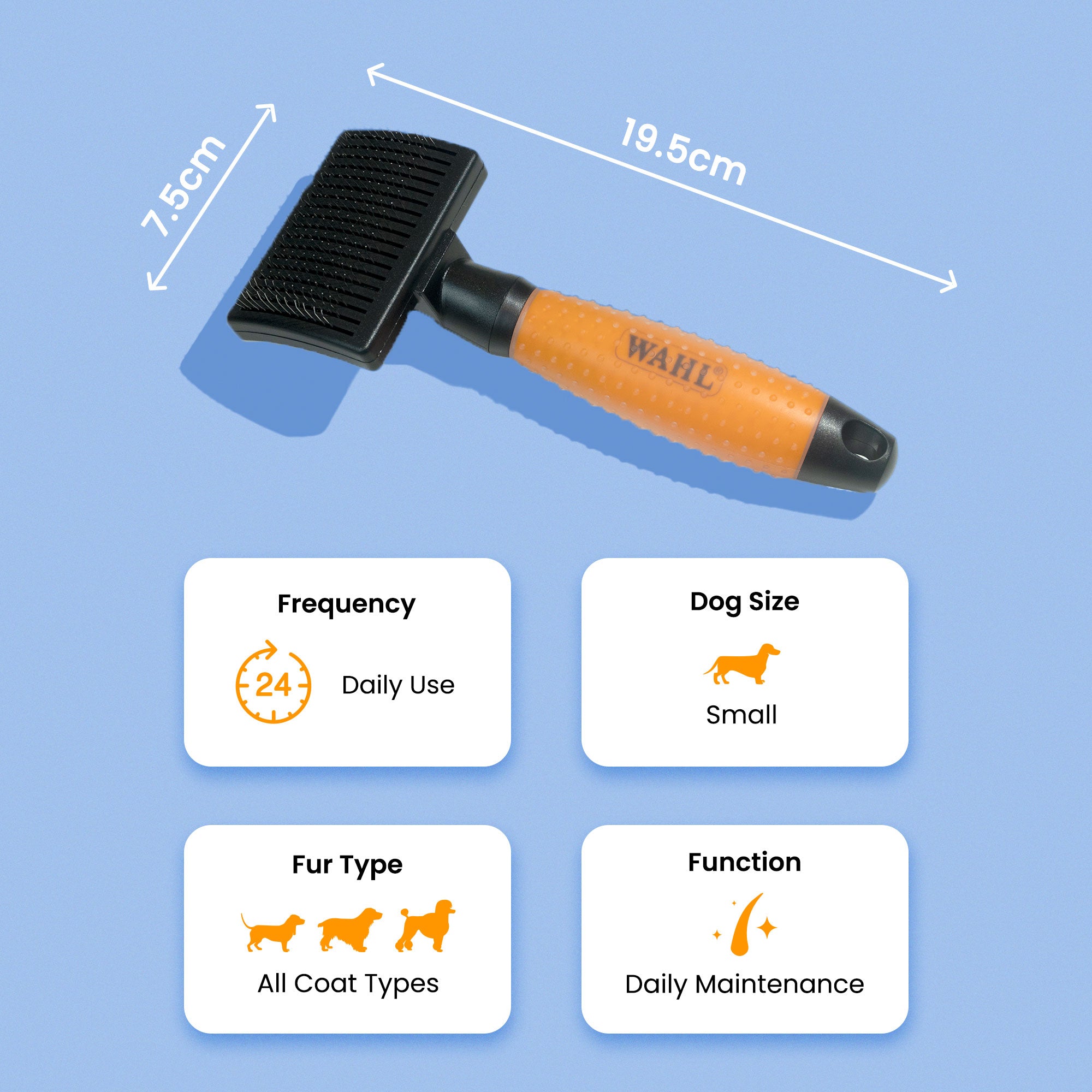 WAHL Self Cleaning Slicker Brush For Dogs (2 Sizes) - CreatureLand