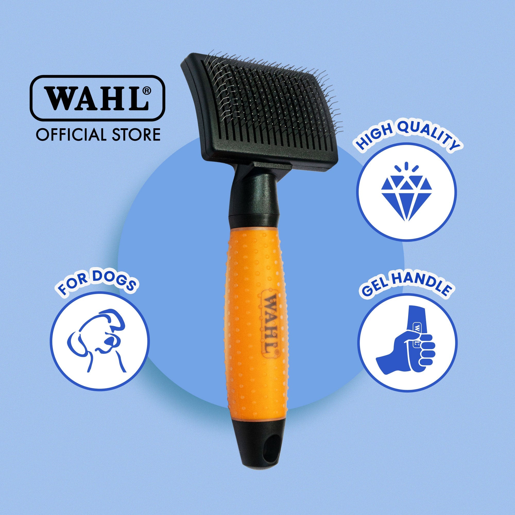 WAHL Self Cleaning Slicker Brush For Dogs (2 Sizes) - CreatureLand