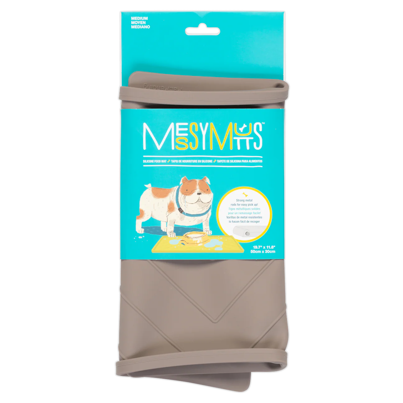 Silicone Non-Slip Dog Bowl Mat with Raised Edge