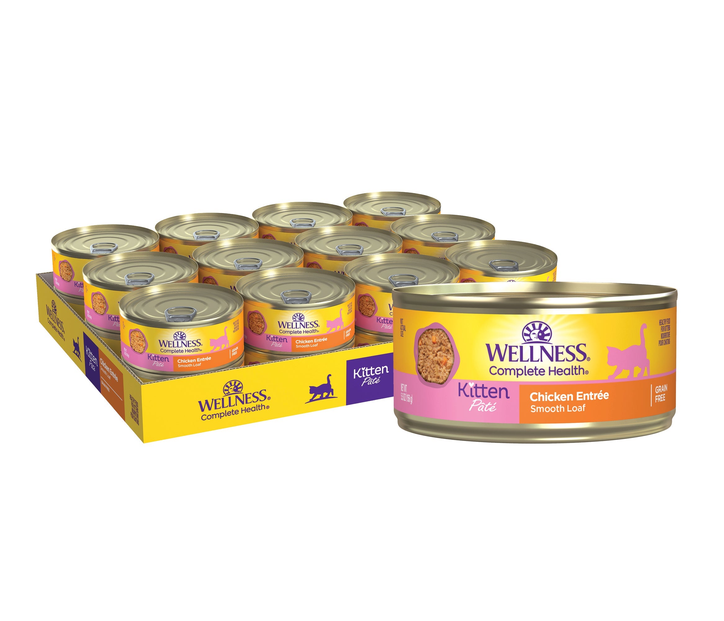 Wellness Complete Health™ Pâté Wet Cat Food | Kitten Chicken (5.5 oz) - CreatureLand