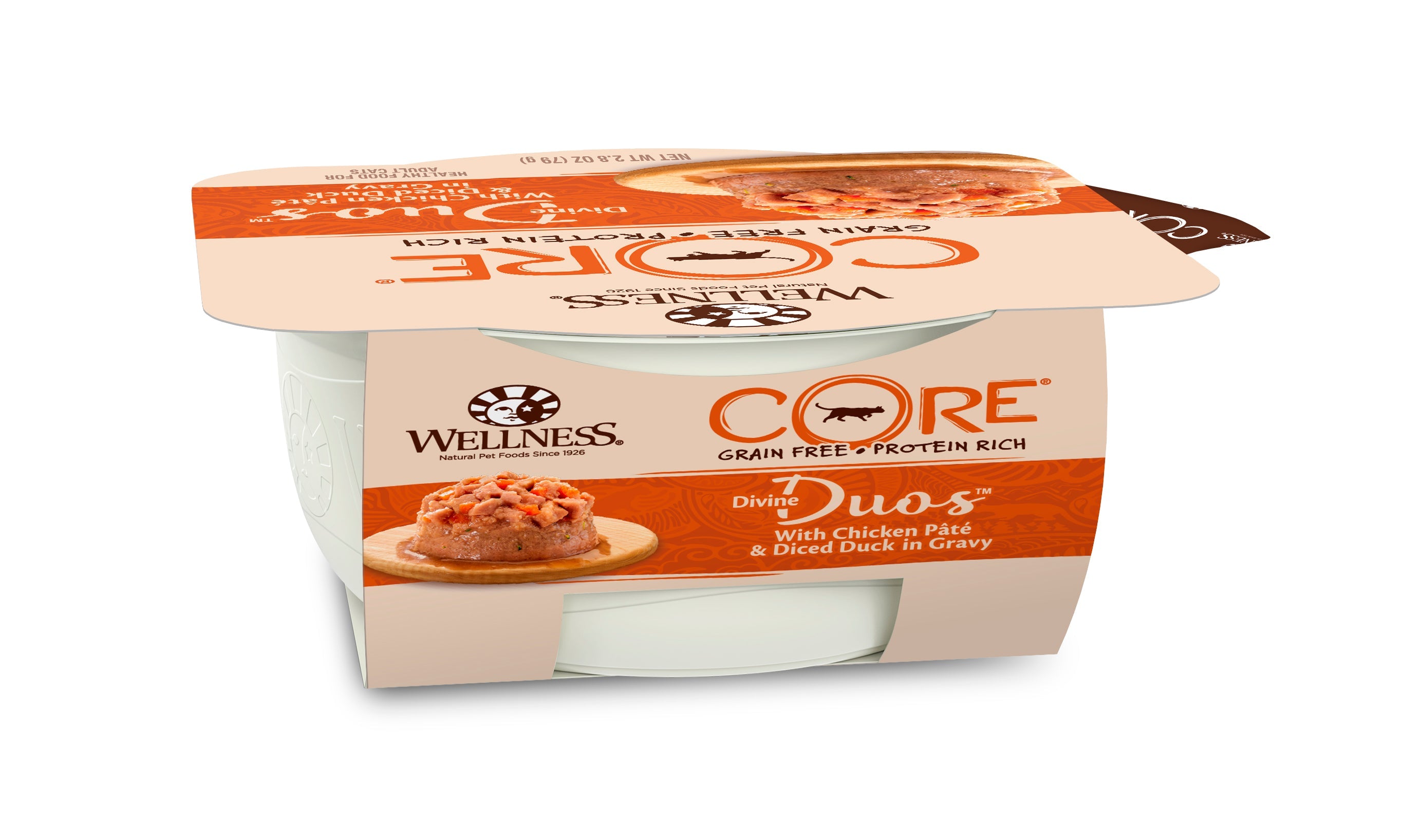 Wellness CORE® Divine Duos™ Wet Cat Food | Chicken Paté & Diced Duck (2.8 oz) - CreatureLand