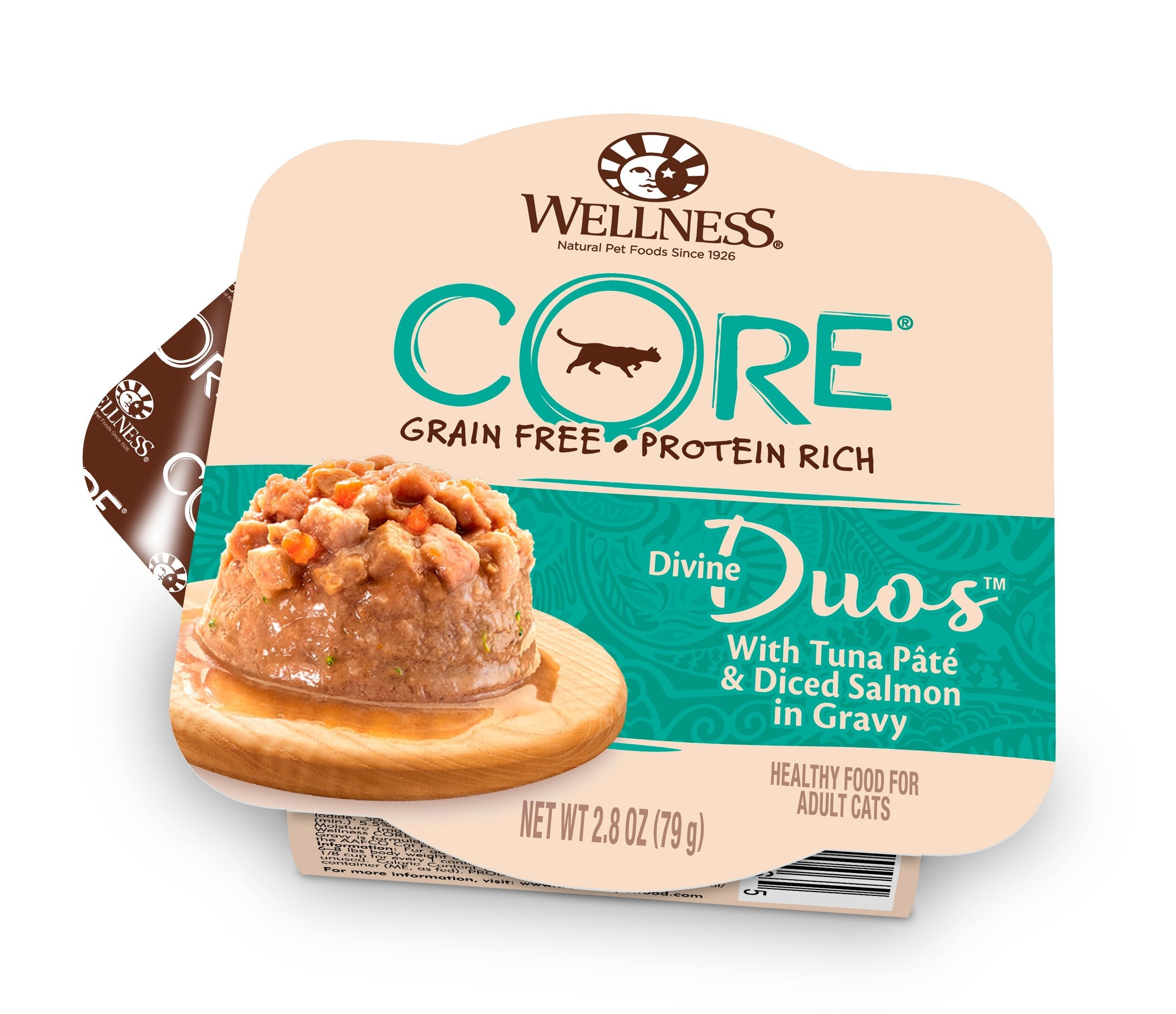 Wellness CORE® Divine Duos™ Wet Cat Food | Tuna Pâté & Diced Salmon (2.8 oz) - CreatureLand