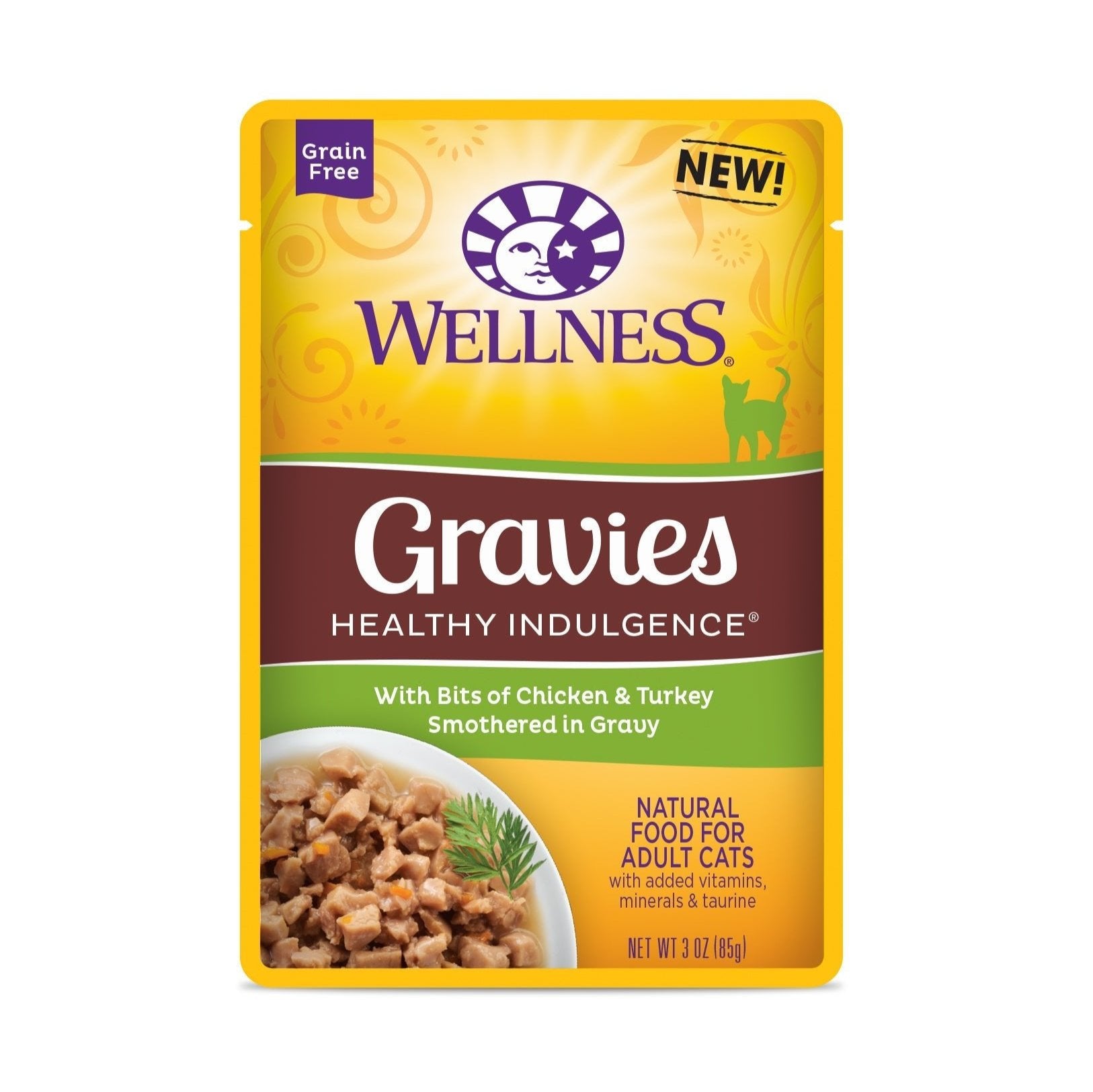Wellness Healthy Indulgence® Gravies Wet Cat Food | Chicken & Turkey (3 oz) - CreatureLand