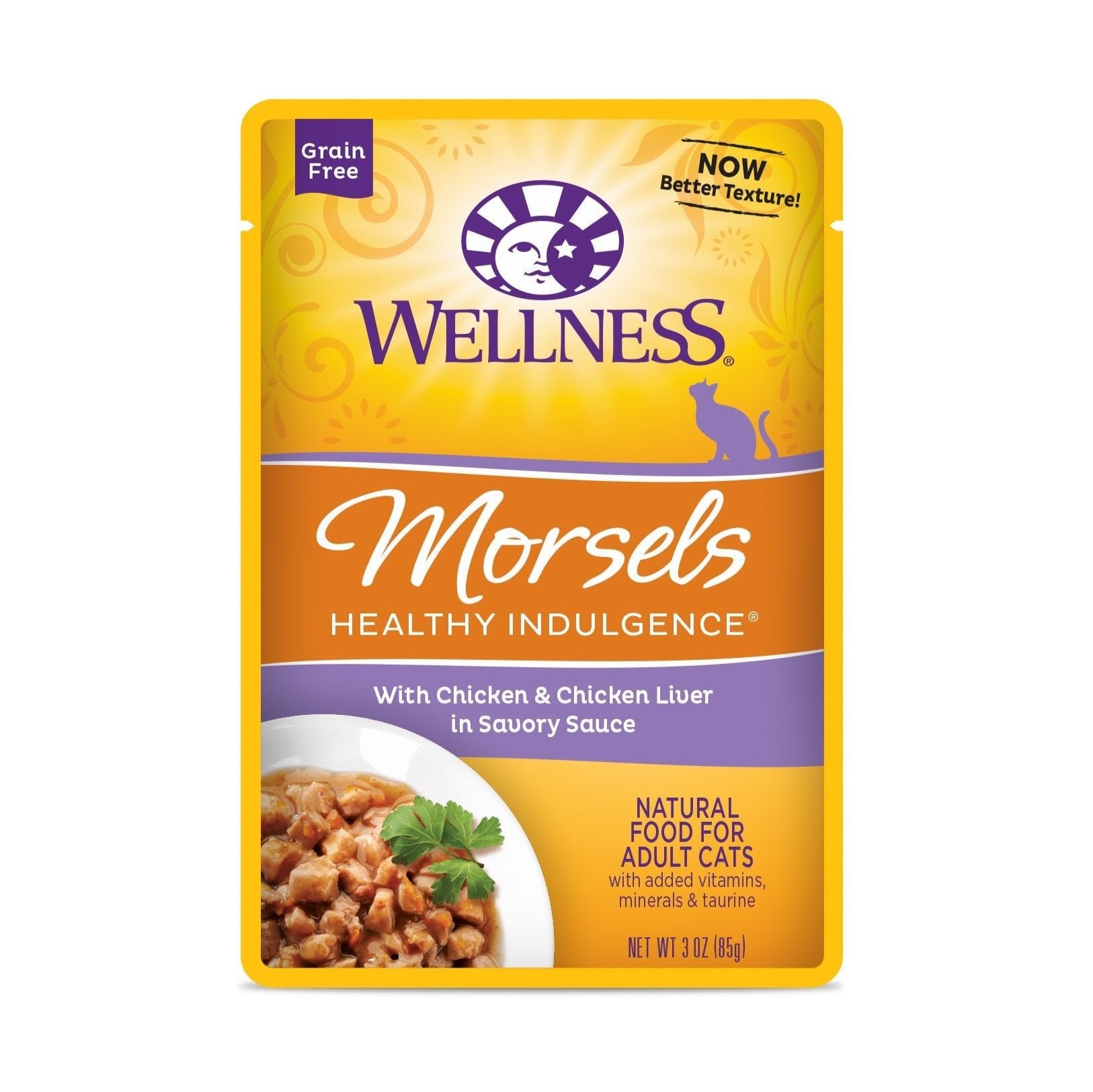 Wellness Healthy Indulgence® Morsels Wet Cat Food | Chicken & Chicken Liver (3 oz) - CreatureLand