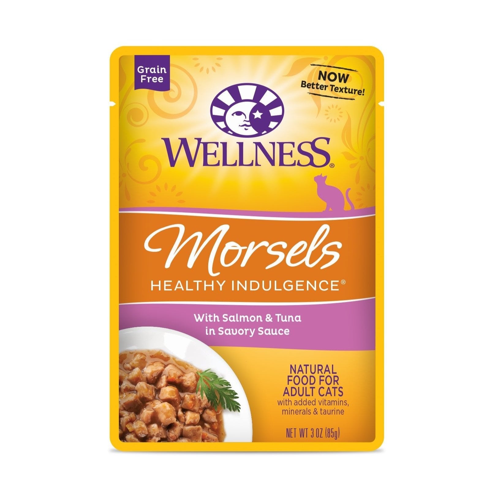 Wellness Healthy Indulgence® Morsels Wet Cat Food | Salmon & Tuna (3 oz) - CreatureLand