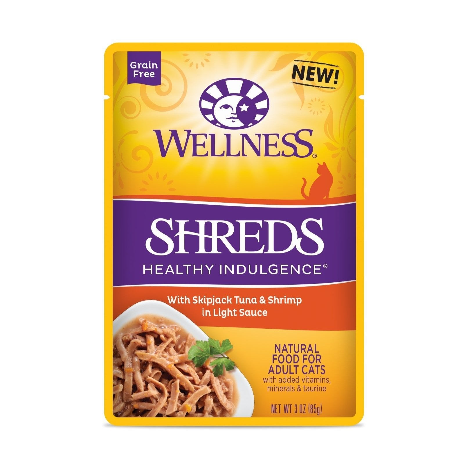 Wellness Healthy Indulgence® Shreds Wet Cat Food | Tuna & Shrimp (3 oz) - CreatureLand