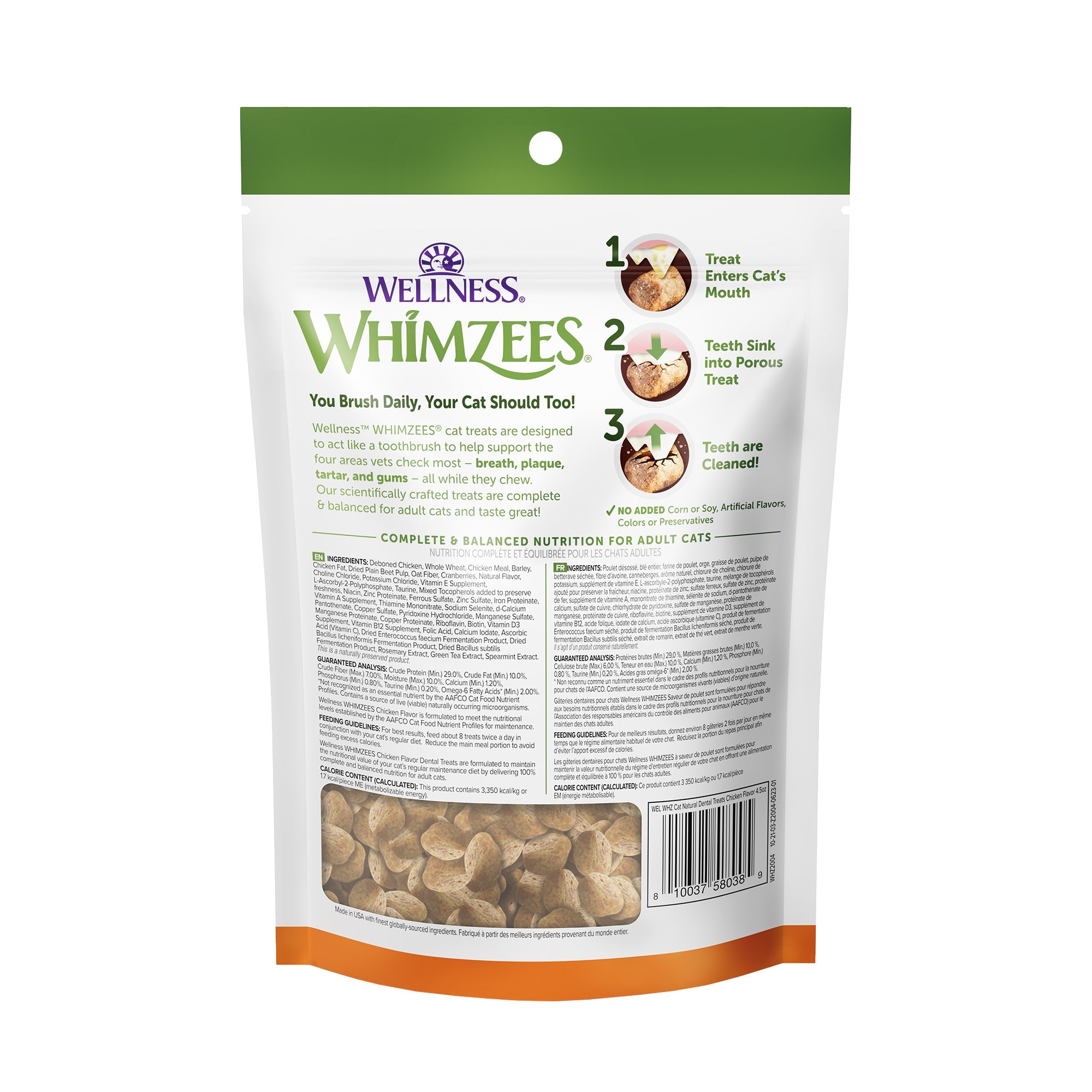 Whimzees Cat Dental Treats | Chicken Flavor (2 Sizes) - CreatureLand