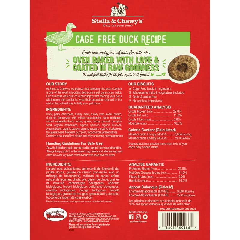 Freeze-Dried Raw Coated Biscuits | Duck (9oz)