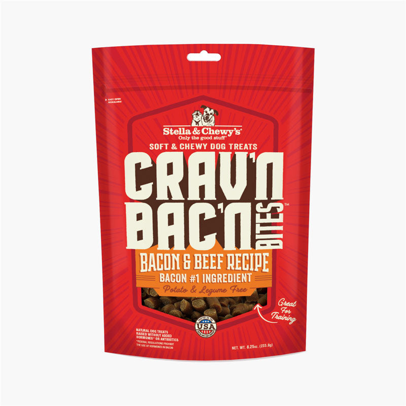Crav'n Bac'n Bites | Bacon & Beef Dog Training Treats (8.25oz)
