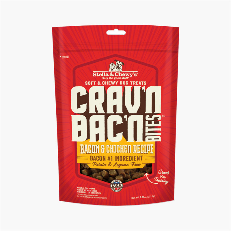 Crav'n Bac'n Bites | Bacon & Chicken Dog Training Treats (8.25oz)