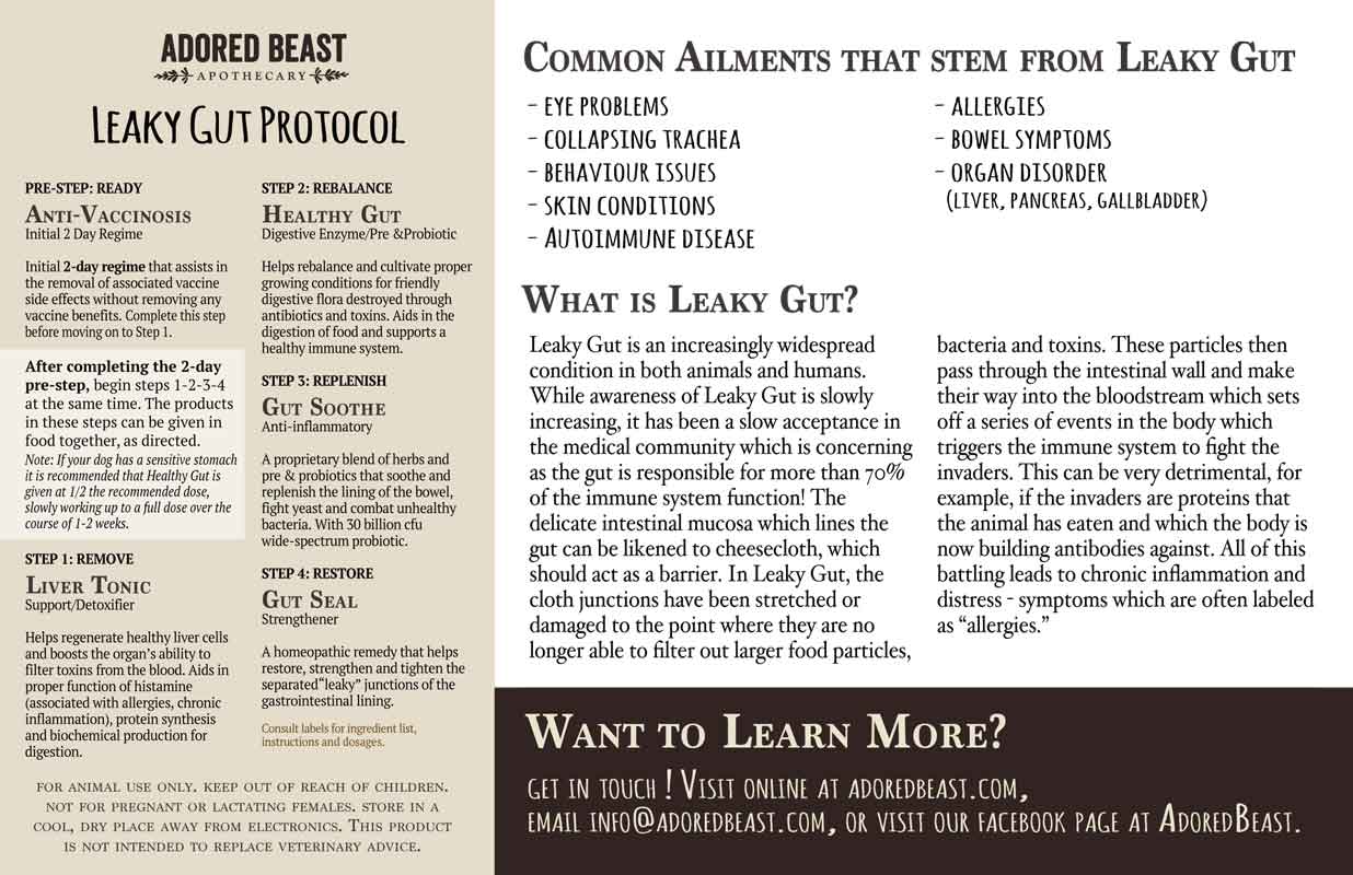 Adored Beast Apothecary Leaky Gut Protocol - 5 Product Kit - CreatureLand