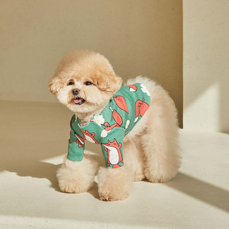 andblank Captain Fox Short Sleeve Shirt - Emerald Green - CreatureLand