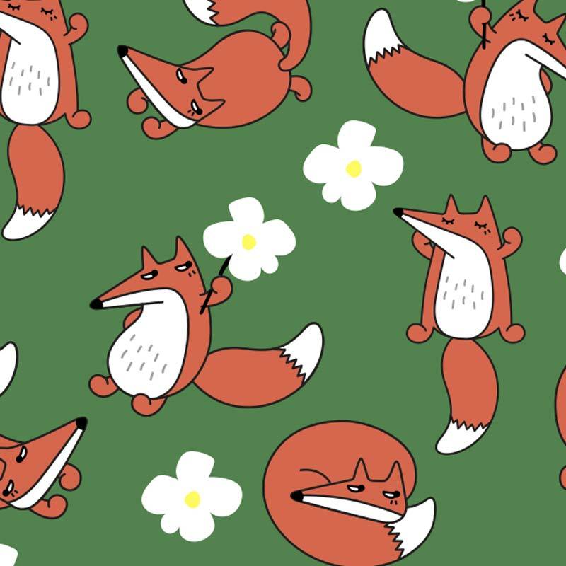 andblank Captain Fox Short Sleeve Shirt - Emerald Green - CreatureLand