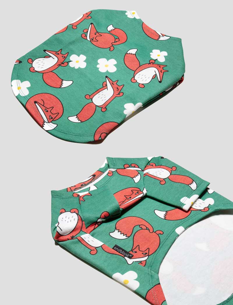 andblank Captain Fox Short Sleeve Shirt - Emerald Green - CreatureLand