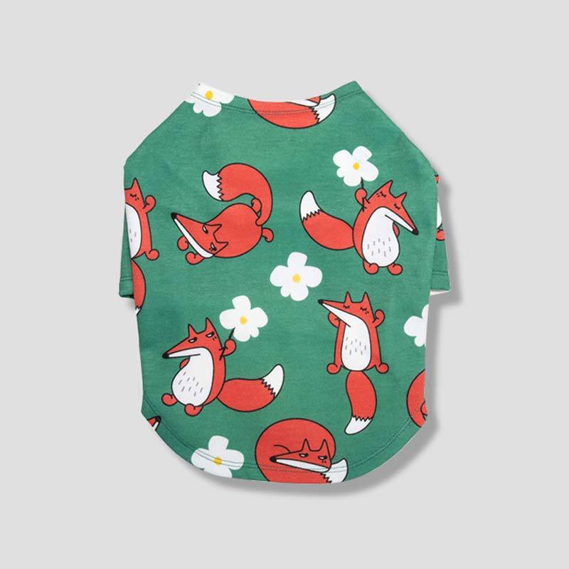 andblank Captain Fox Short Sleeve Shirt - Emerald Green - CreatureLand