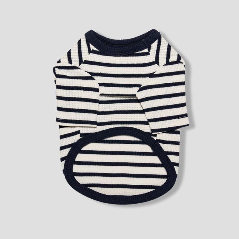 andblank Captain Fox Stripe Sleeve Shirt - Black/White - CreatureLand