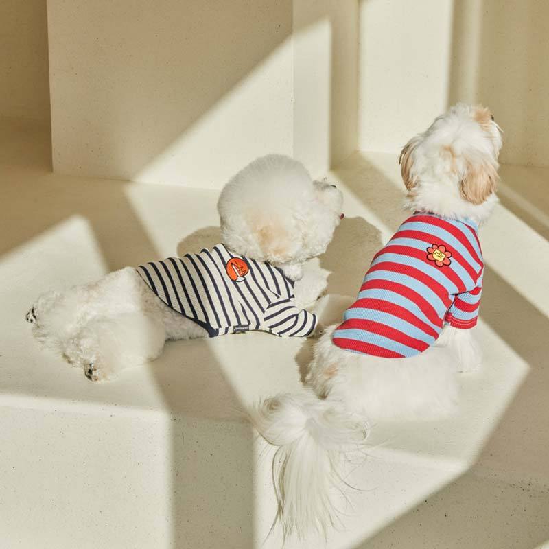 andblank Captain Fox Stripe Sleeve Shirt - Black/White - CreatureLand