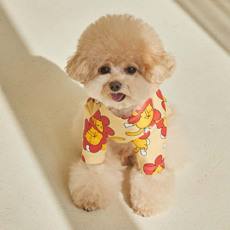 andblank Flower Lion Sleeve Shirt - Butter - CreatureLand