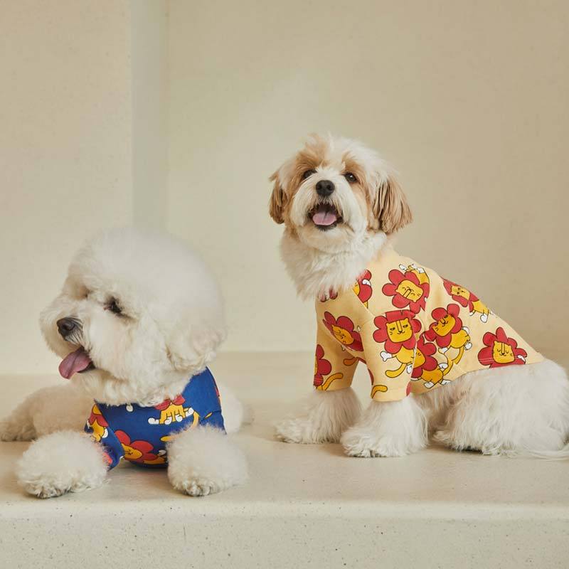 andblank Flower Lion Sleeve Shirt - Butter - CreatureLand
