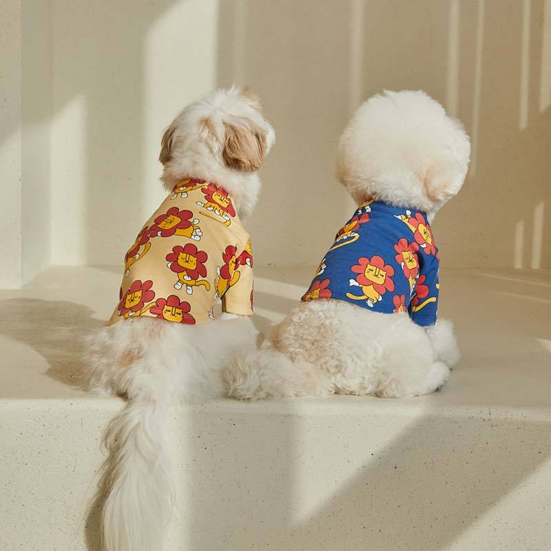 andblank Flower Lion Sleeve Shirt - Butter - CreatureLand