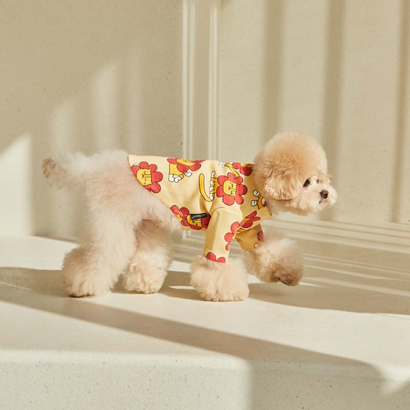 andblank Flower Lion Sleeve Shirt - Butter - CreatureLand