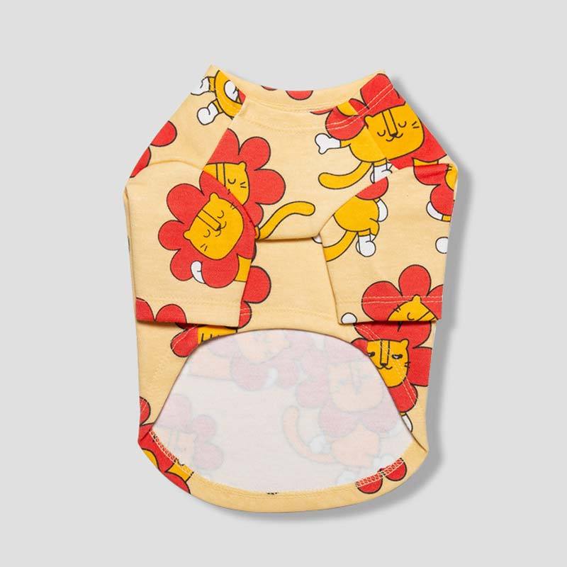 andblank Flower Lion Sleeve Shirt - Butter - CreatureLand