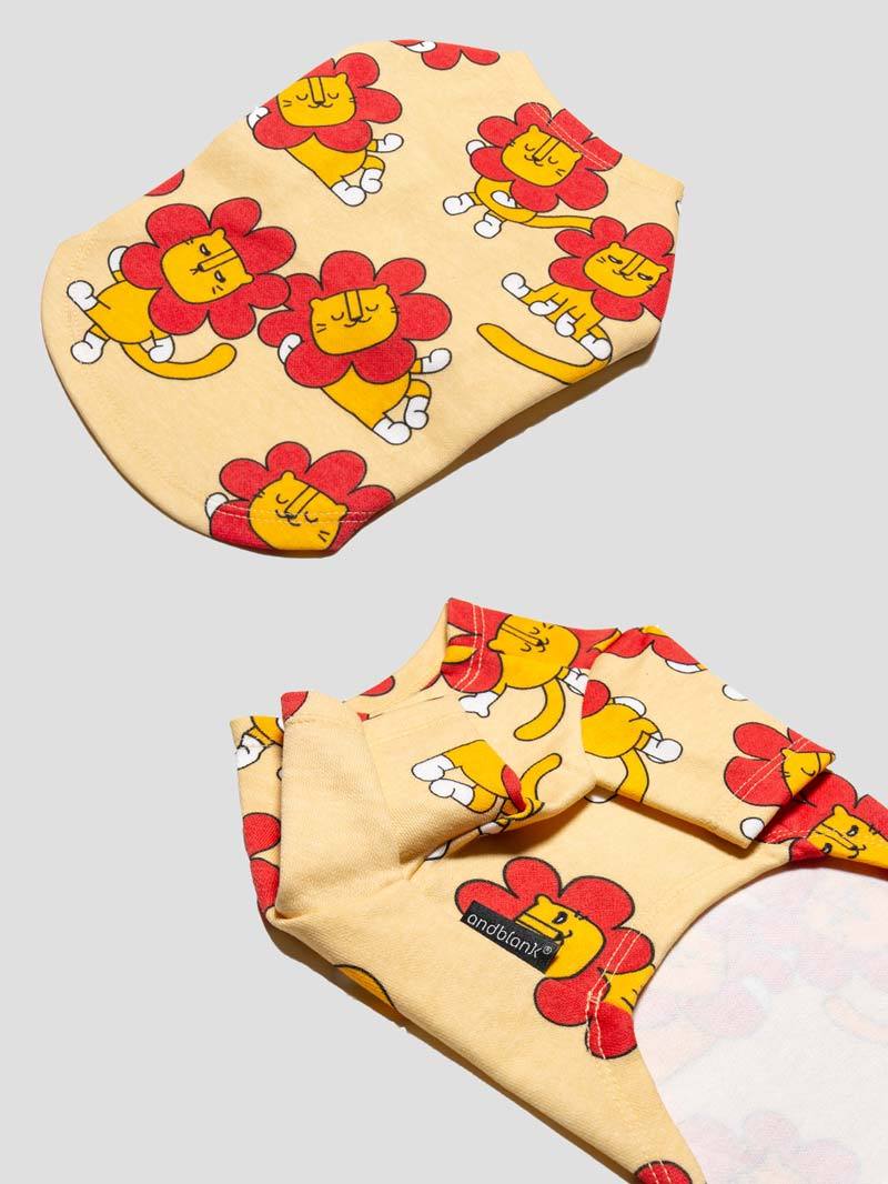 andblank Flower Lion Sleeve Shirt - Butter - CreatureLand