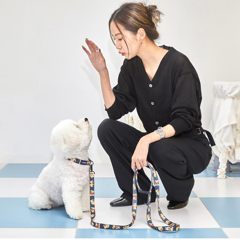 andblank Joy Bear Pet Collar - Midnight Blue - CreatureLand