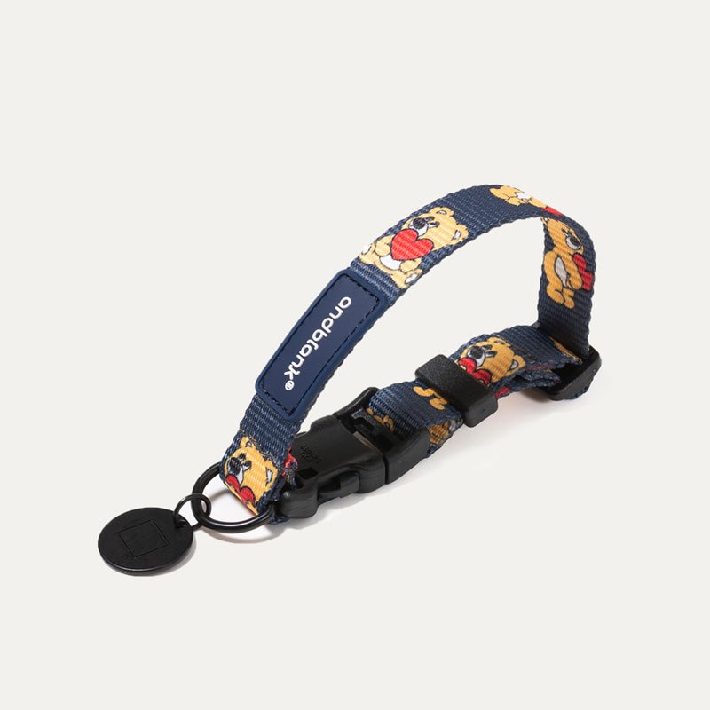 andblank Joy Bear Pet Collar - Midnight Blue - CreatureLand