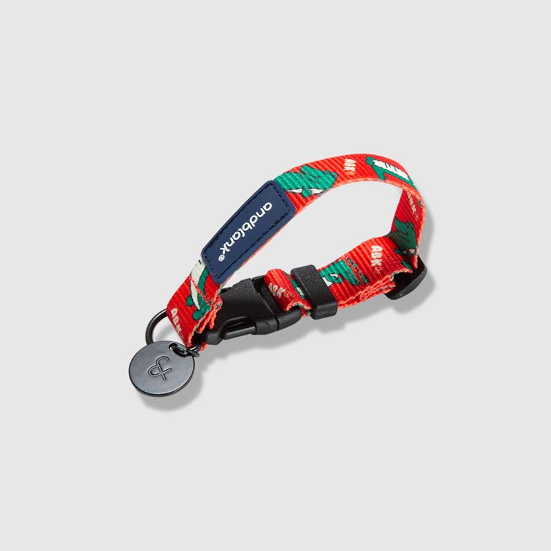 andblank Lazy Crocodile Pet Collar - Tangerine - CreatureLand