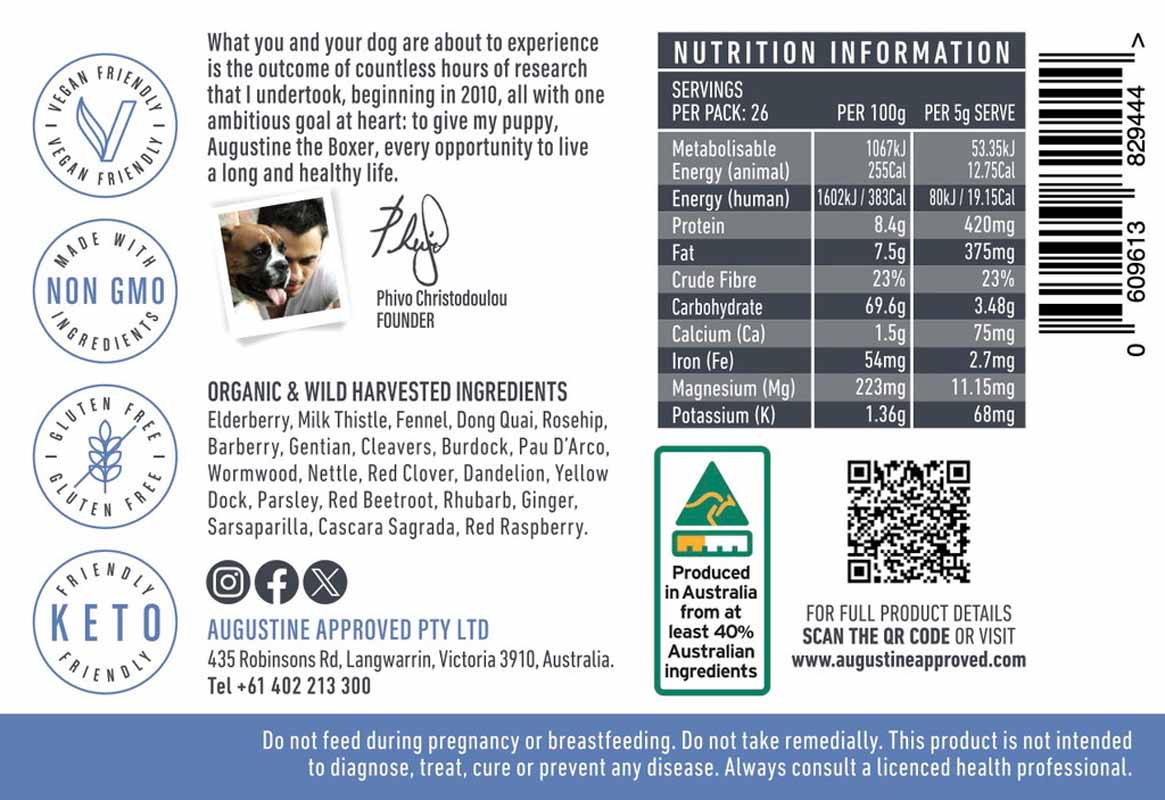 Augustine Approved Faith's Cleanse & Detox For Dogs and Cats - CreatureLand