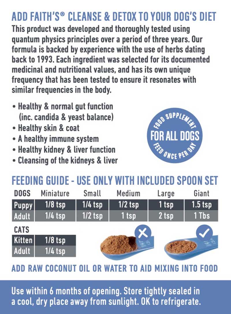 Augustine Approved Faith's Cleanse & Detox For Dogs and Cats - CreatureLand