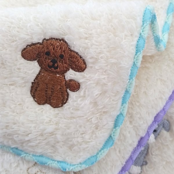 Bestever Embroidered Towel Handkerchief - Poodle - CreatureLand