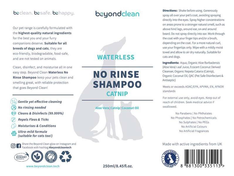 Beyond Clean Waterless No-Rinse Shampoo - Catnip (Spray/Foam) - CreatureLand